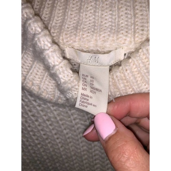 H&M Cream Chunky Knit Sweater - XS - Picture 4 of 6